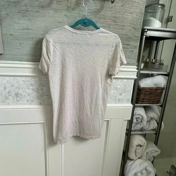 J. Crew zebra print tee shirt medium beige pink cotton short sleeve - Picture 8 of 12